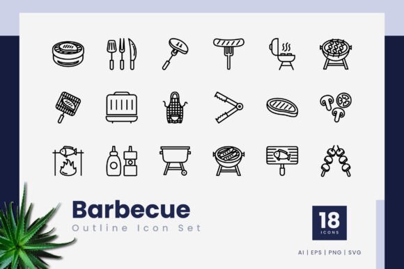 A Versatile Barbecue Icon Set for Designers