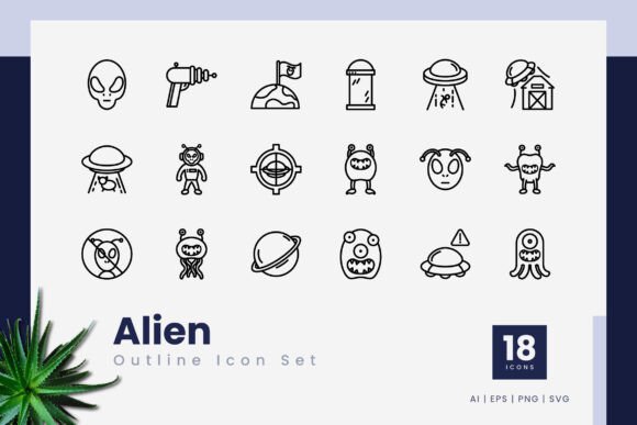 Alien Outline Icons: A Versatile Toolkit for Modern Creators