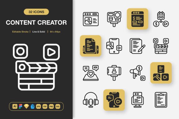 Content Creator Icons: A Visual Toolkit for Modern Communication