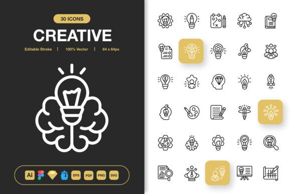 Creative Icons: Minimalist Symbols for Any Creative Project