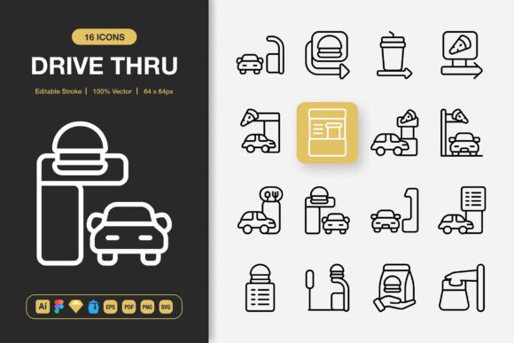 Drive Thru Icons: A Minimalist Icon Toolkit for Every Project