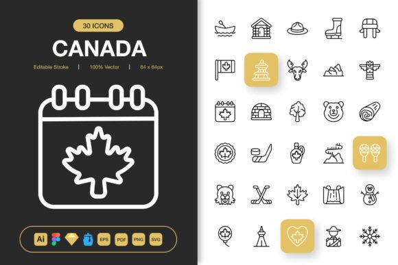 Elevate Your Design with Canada Icons