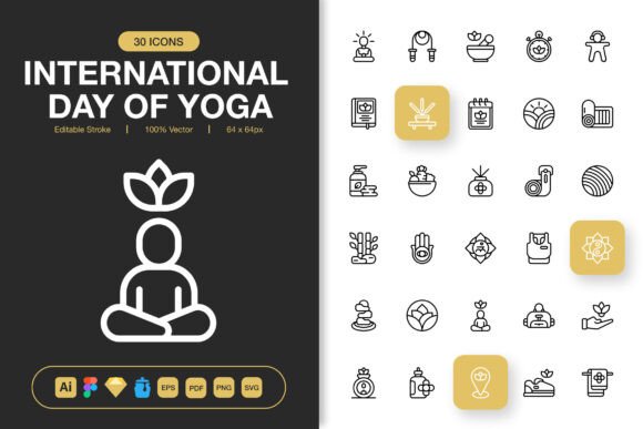 Elevate Your Yoga Projects with a Professional Icon Collection