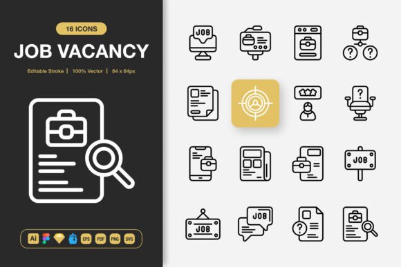 Elevating Your Recruitment Visuals with Job Vacancy Icons
