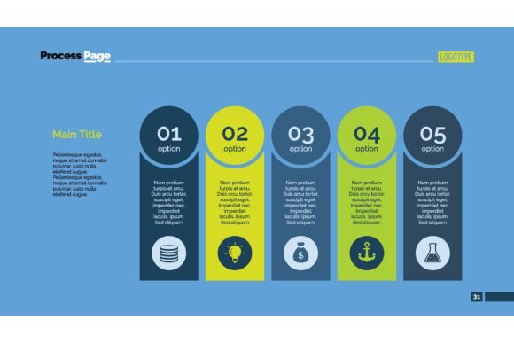 Five Options Process Chart Slide Template: Bringing Clarity to Complex Ideas