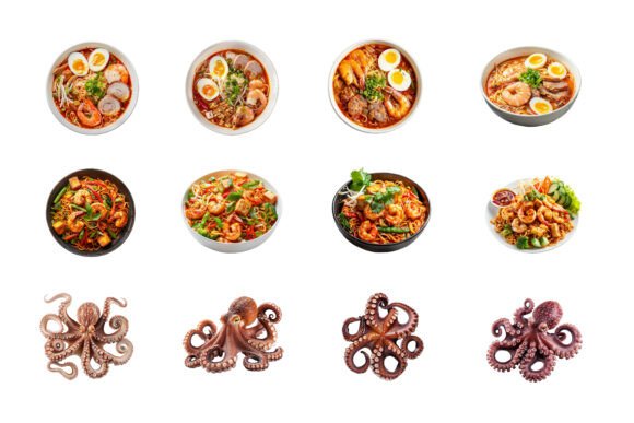 Korean Ramen Sea Food Noodles: A Visual Delight for Creative Projects