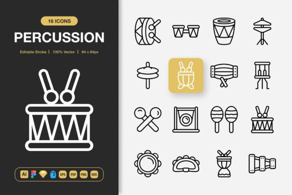 Percussion Icons: A Comprehensive Toolkit for Modern Design