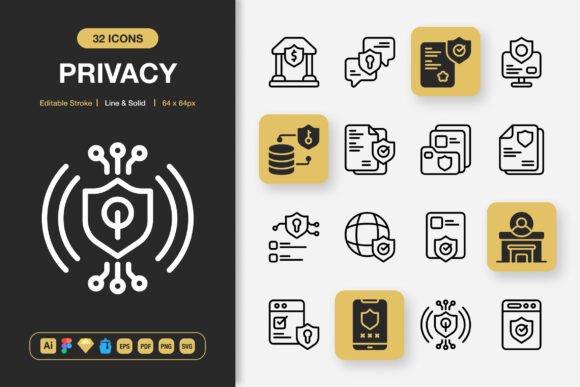 Privacy Icons: A Versatile Icon Set for Modern Digital Projects
