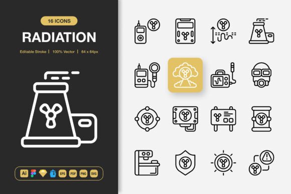 Radiation Icons: The Minimalist Design Asset for Your Next Creative Leap
