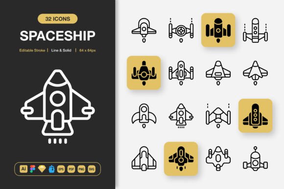 Spaceship Icons: The Minimalist Icon Set for Modern Projects