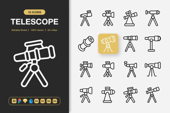 Telescope Icons: A Balanced Evaluation of a Comprehensive Icon Set