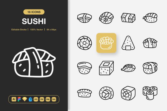 The Unseen Power of Icon Design: Elevating Your Projects with a Premium Sushi Icon Set