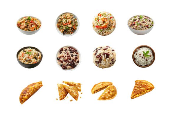 Top View of a Bowl with Fried Rice: A Versatile Asset for Modern Creators